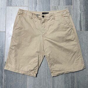Aeropostale Flat-Front Chino Shorts Tan Khaki Size 36